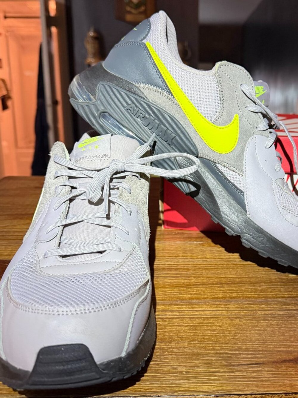 Nike Air Max Excee Atmosphere Grey Neon Yellow Men’s Size 14 - Picture 4 of 8